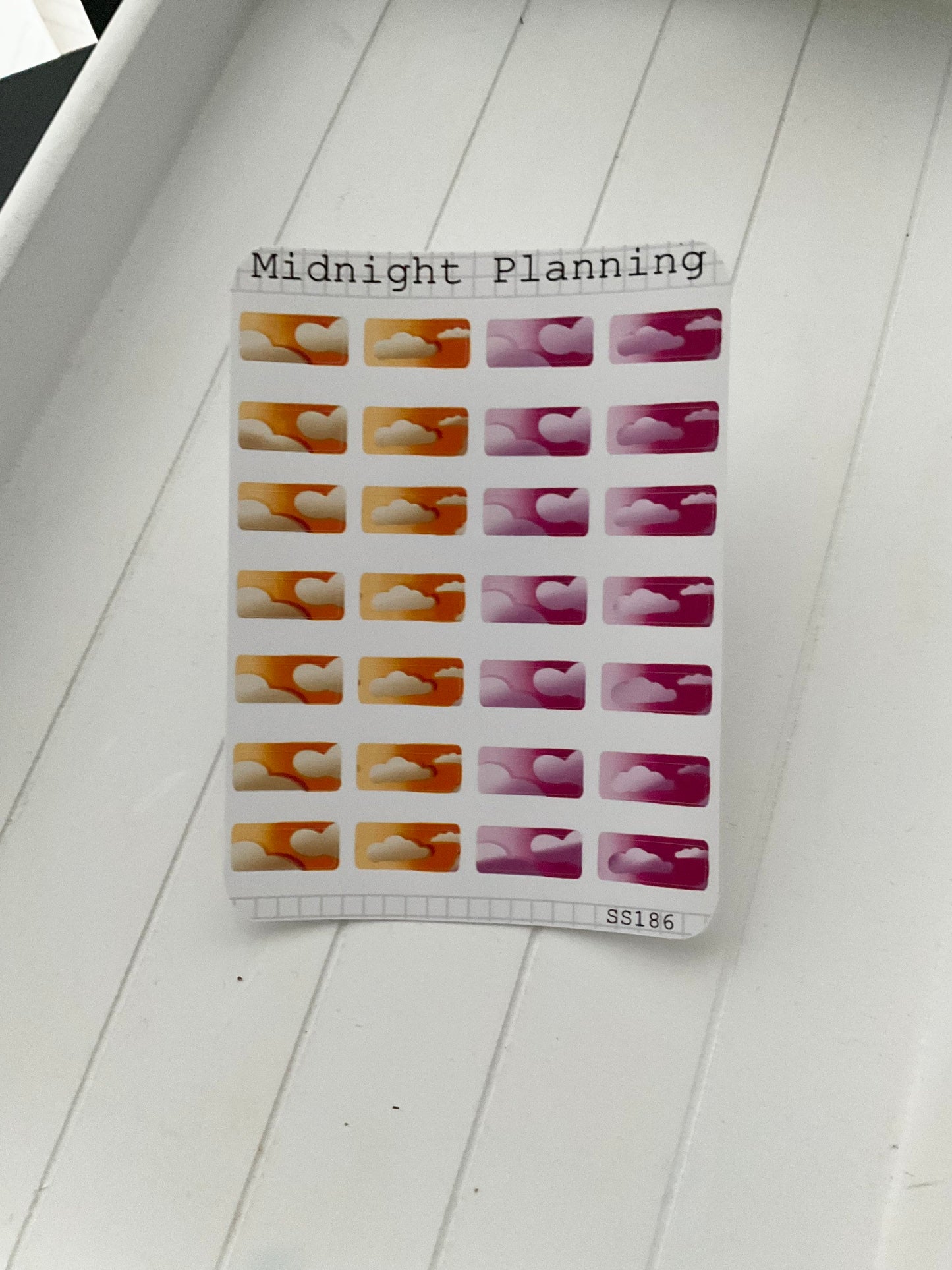 Miniature Cloud Functional and Handmade Planner Sticker Sheets