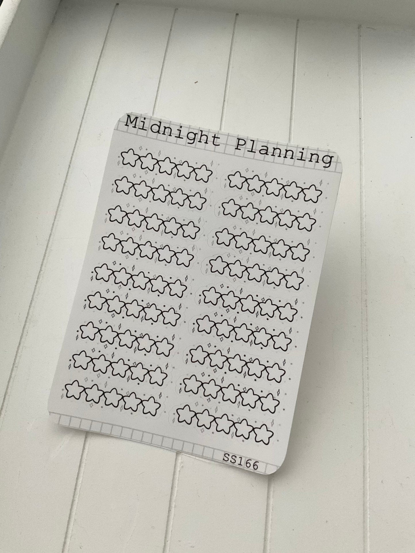 Empty Reviewing Five Stars With Hand Drawn Style Stars, Functional and Handmade Planner Sticker Sheets
