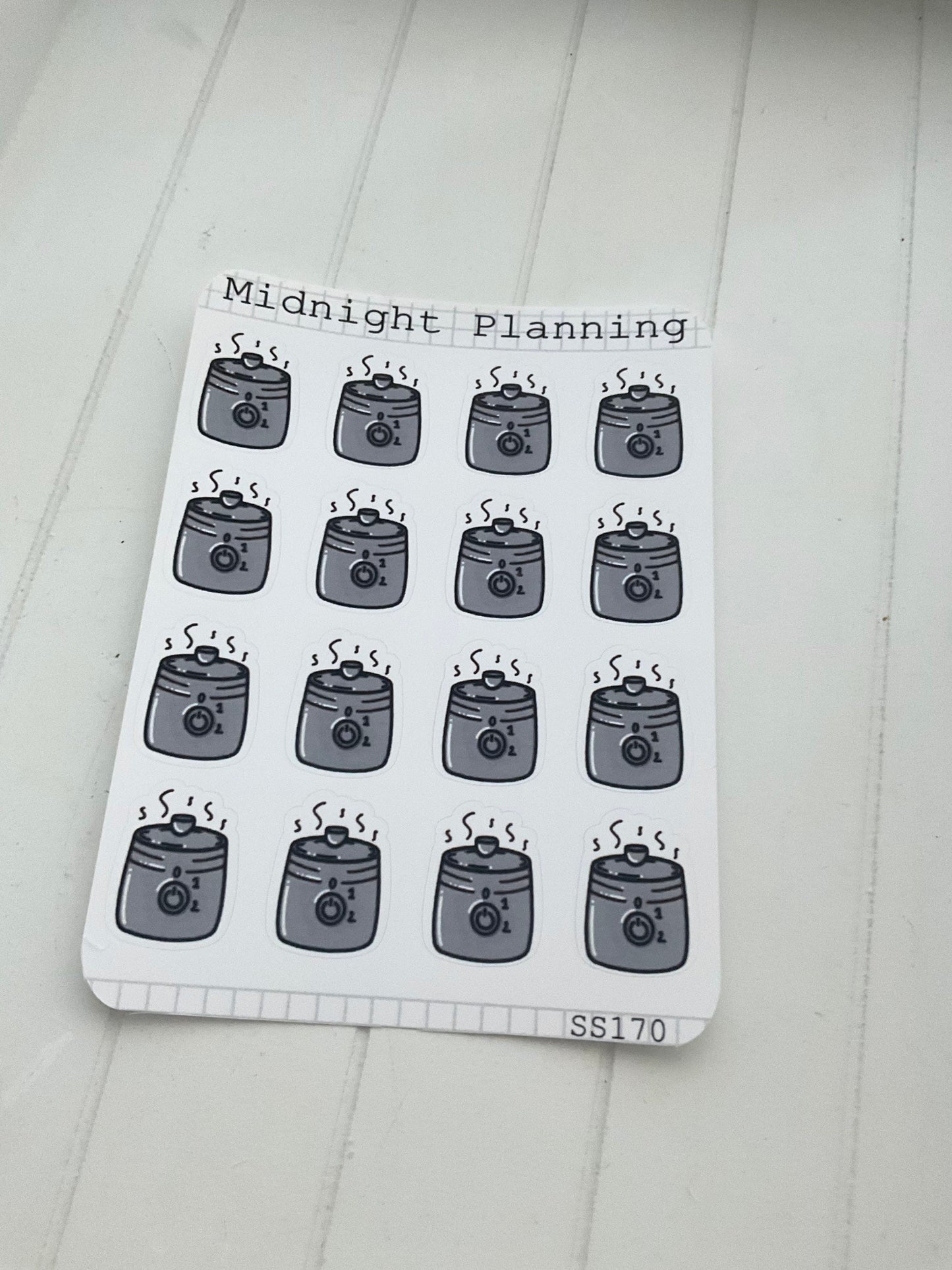 Slow cooker, Functional and Handmade Planner Sticker Sheets