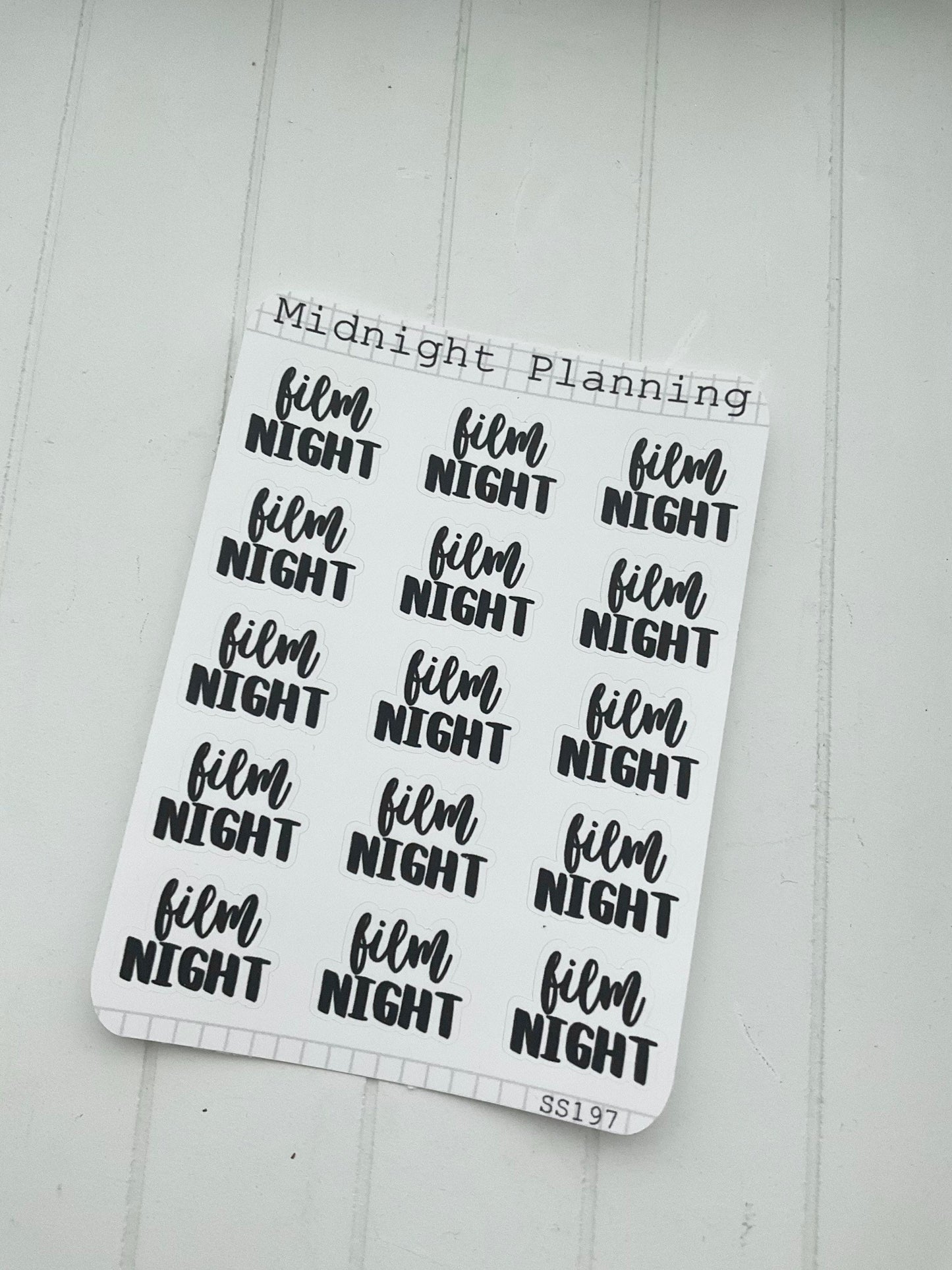 Film Night, Script Allocators and Titles That Are Functional and Handmade Planner Sticker Sheets