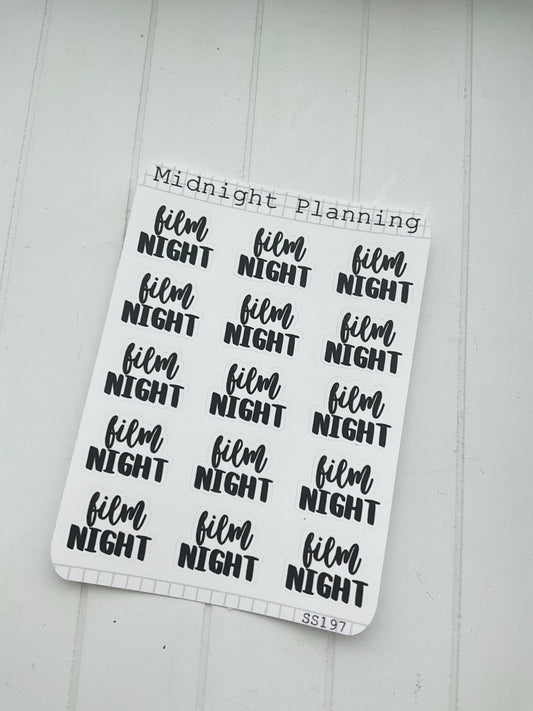 Film Night, Script Allocators and Titles That Are Functional and Handmade Planner Sticker Sheets