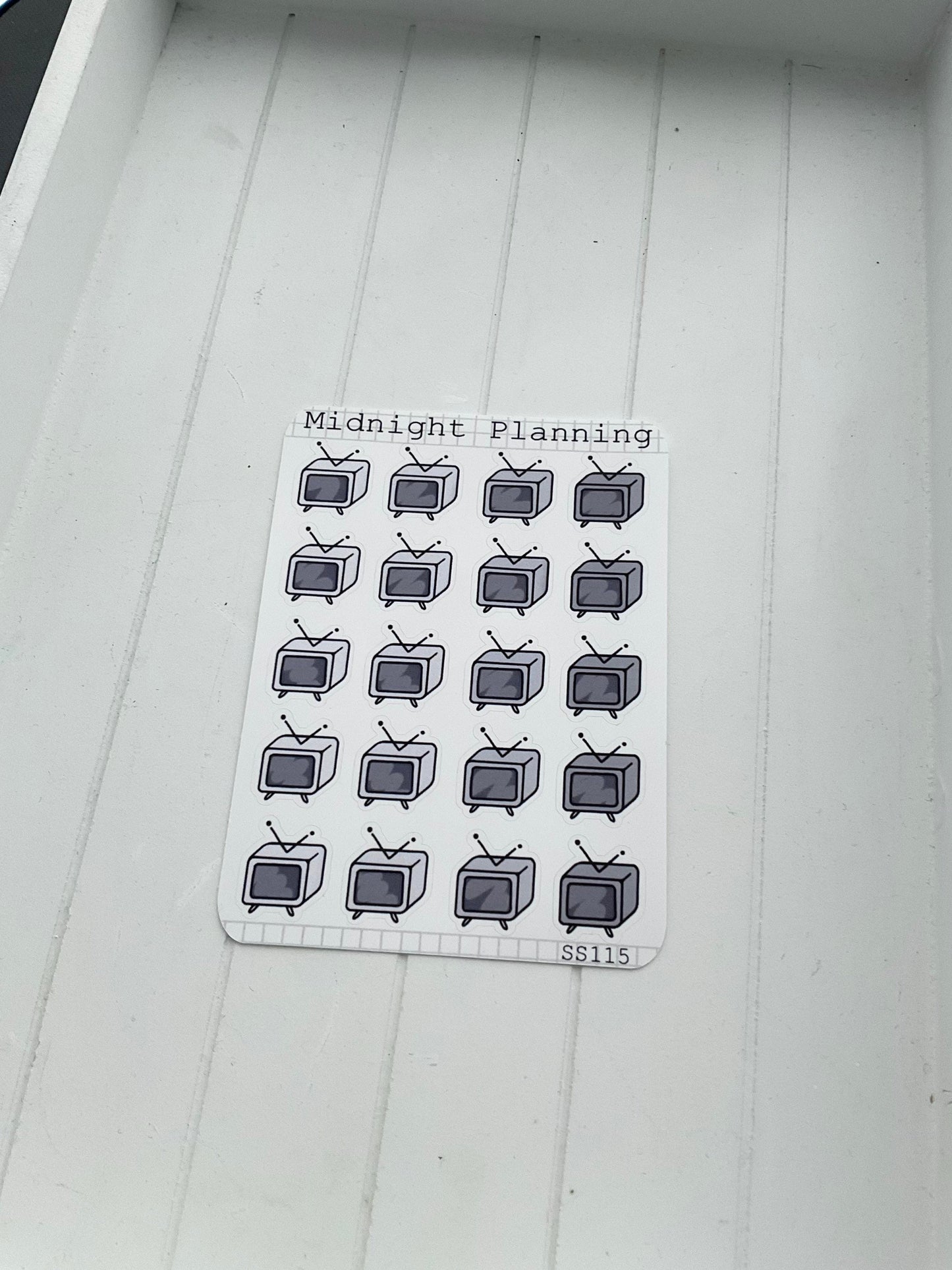 Old Style TV Functional and Handmade Sticker Sheets