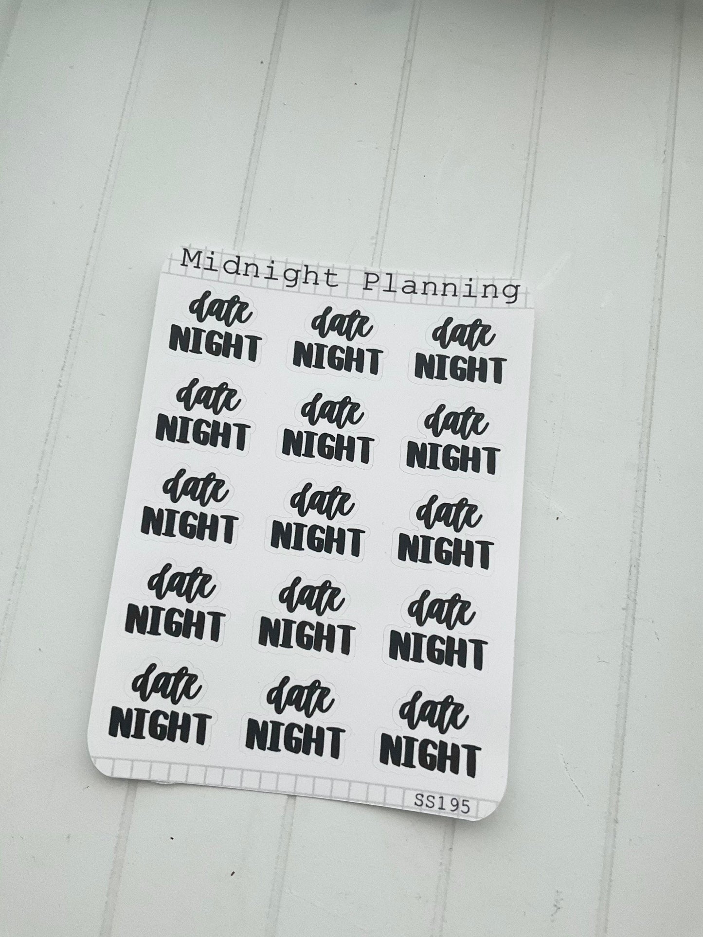Date Night, Script Allocators and Titles That Are Functional and Handmade Planner Sticker Sheets