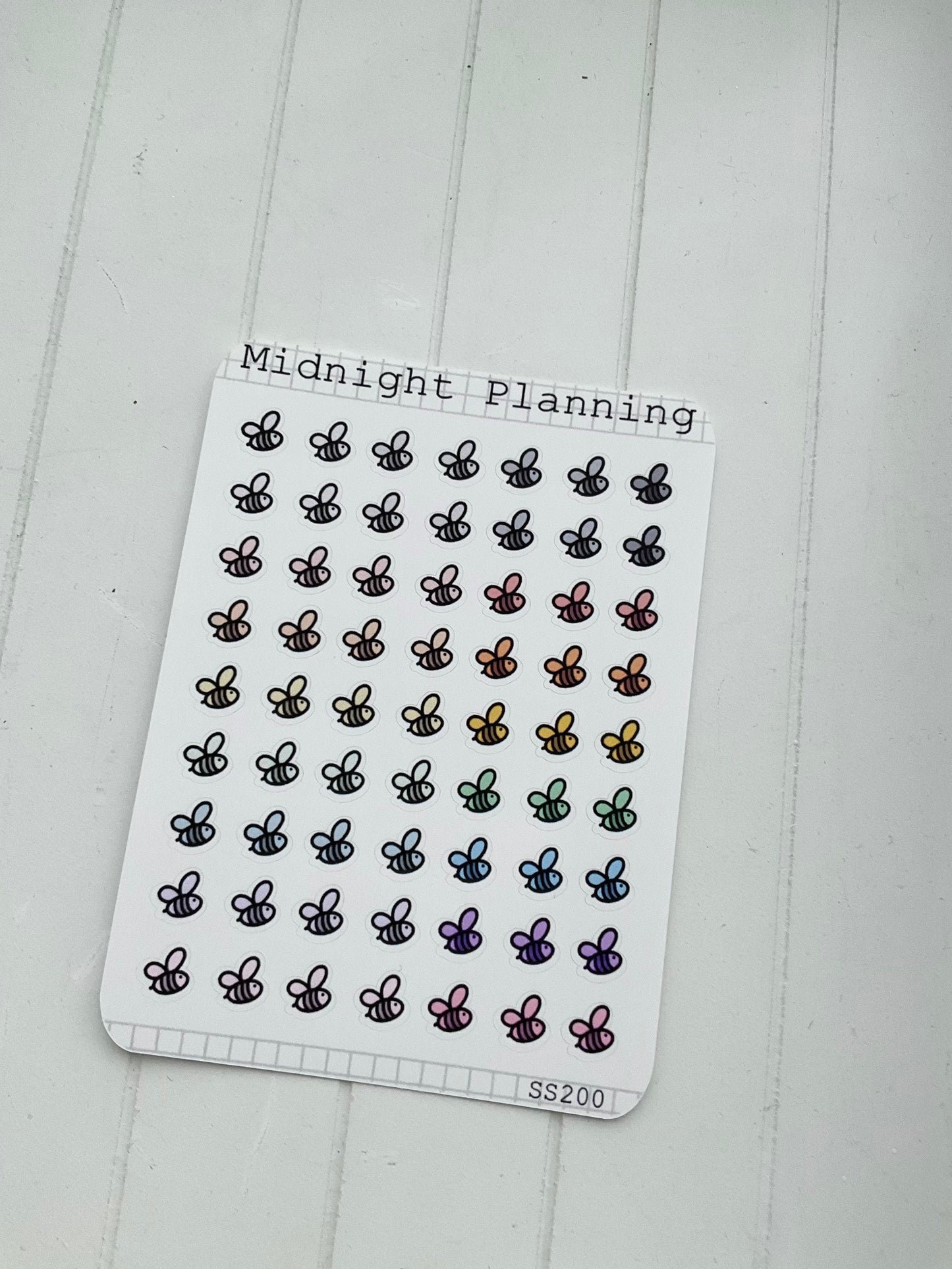 Bumble Bee Bullet Point Functional and Handmade Sticker Sheets