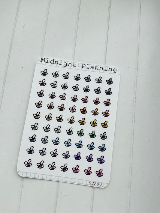 Bumble Bee Bullet Point Functional and Handmade Sticker Sheets