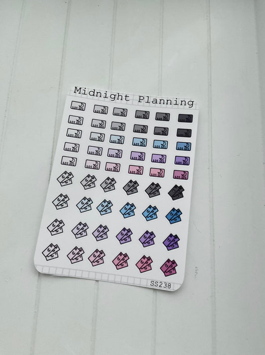 Money Marker, Contains Both Cash and Card Stickers, Functional and Handmade Stickers