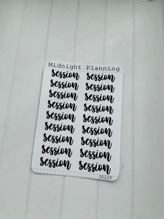 Session In Font Eight, Script Allocators and Titles That Are Functional and Handmade Planner Sticker Sheets