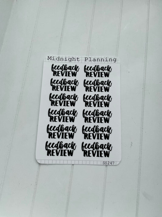 Feedback Review, Writer and Author Inspired, Script Allocators and Titles That Are Functional and Handmade Planner Sticker Sheets