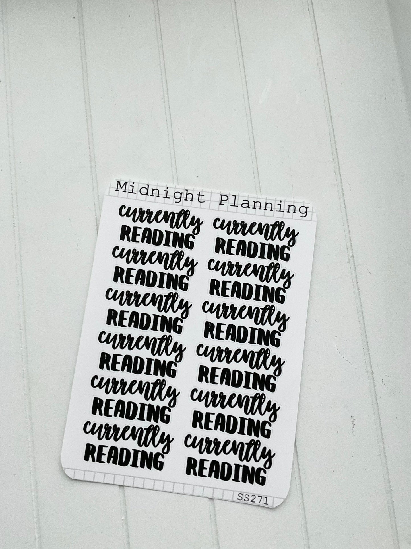 Currently Reading, Script Allocators and Titles That Are Functional and Handmade Planner Sticker Sheets