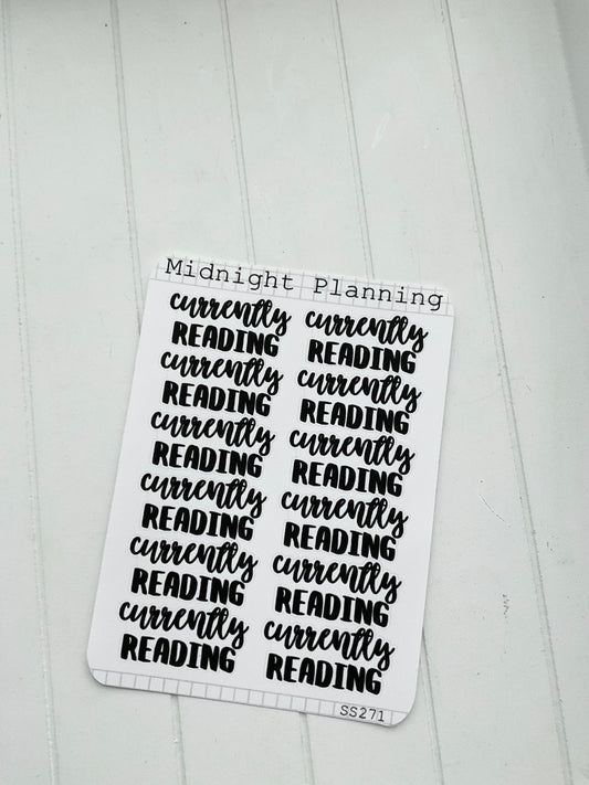 Currently Reading, Script Allocators and Titles That Are Functional and Handmade Planner Sticker Sheets