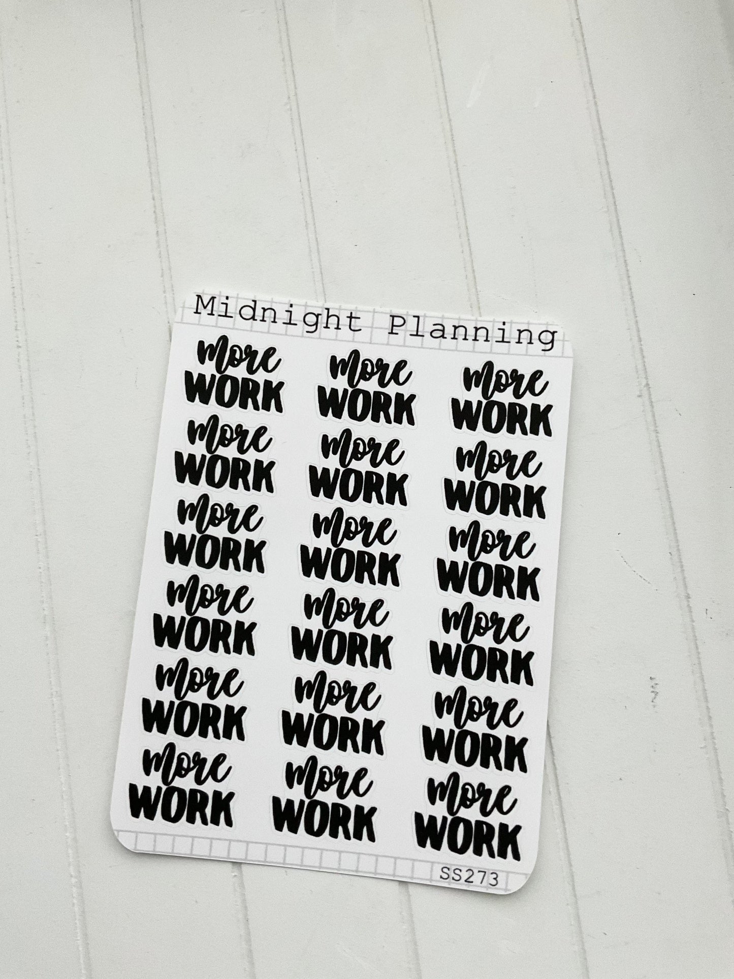 More Work, Script Allocators and Titles That Are Functional and Handmade Planner Sticker Sheets