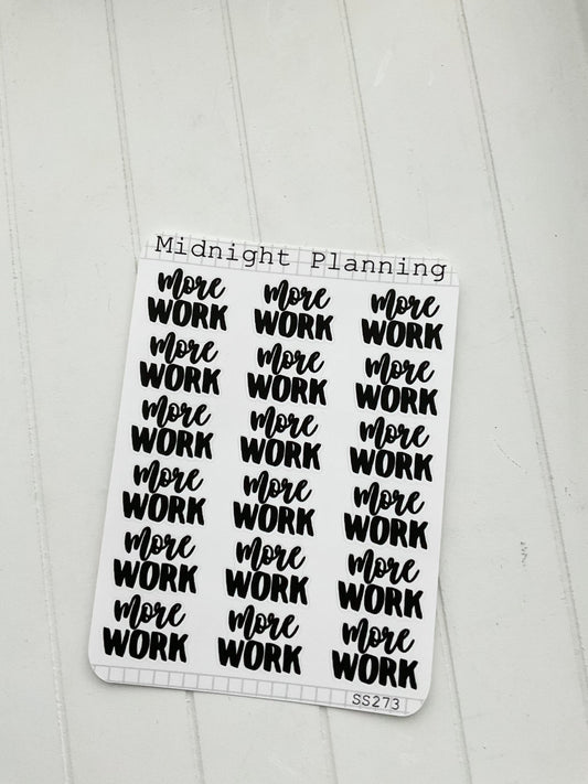 More Work, Script Allocators and Titles That Are Functional and Handmade Planner Sticker Sheets