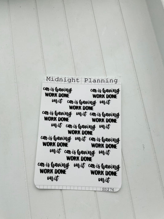 Car Is Having Work Done On It, Script Allocators and Titles That Are Functional and Handmade Planner Sticker Sheets