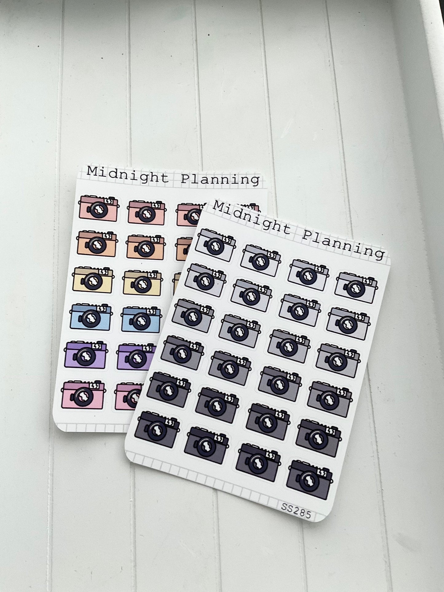 Camera Stickers, Functional and Handmade Sticker Sheets