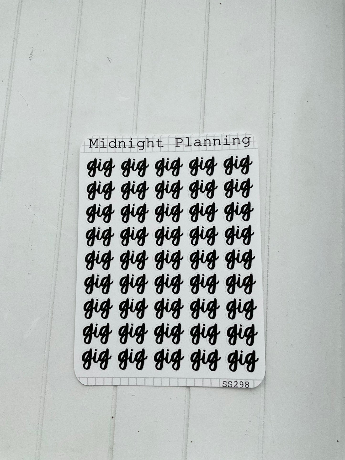 Gig, Script Allocators and Titles That Are Functional and Handmade Planner Sticker Sheets