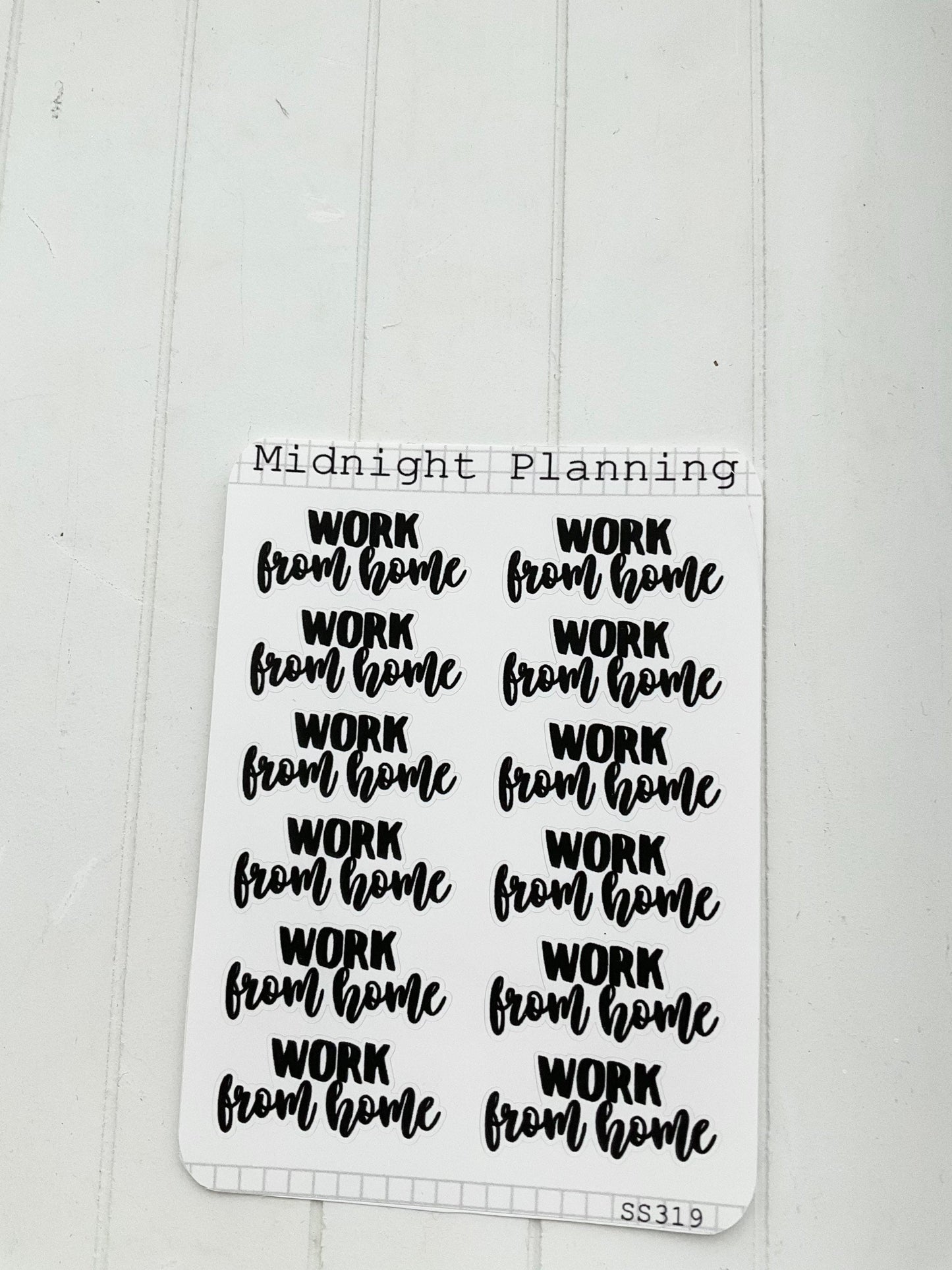 Work From Home, Script Allocators and Titles That Are Functional and Handmade Planner Sticker Sheets