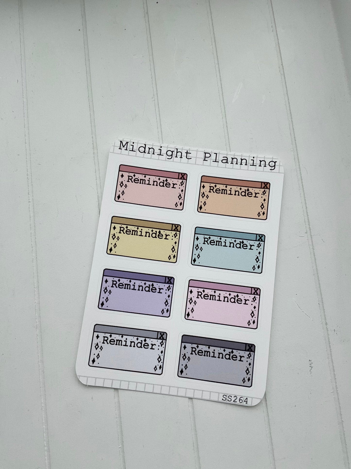 Starry Rainbow Reminder Stickers, Functional and Handmade Stickers