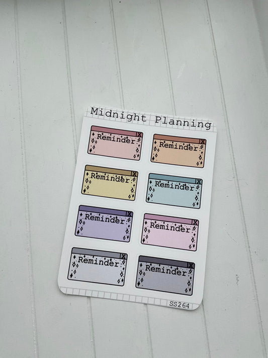 Starry Rainbow Reminder Stickers, Functional and Handmade Stickers