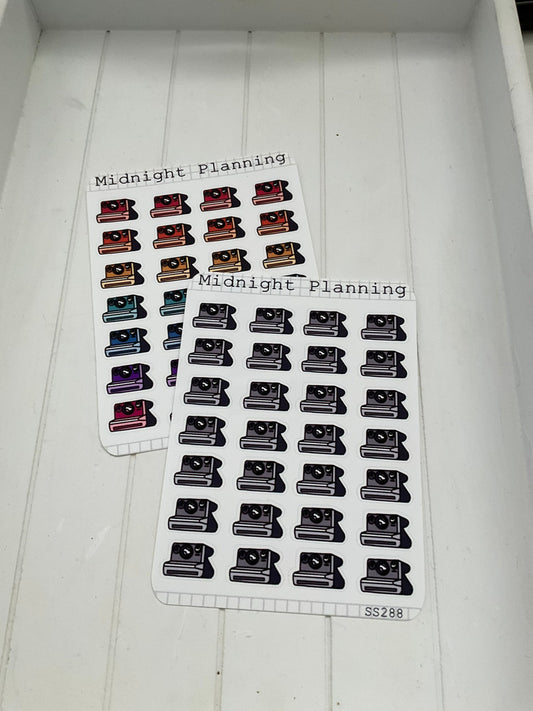 Polaroid Camera Stickers, Functional and  Handmade Sticker Sheets