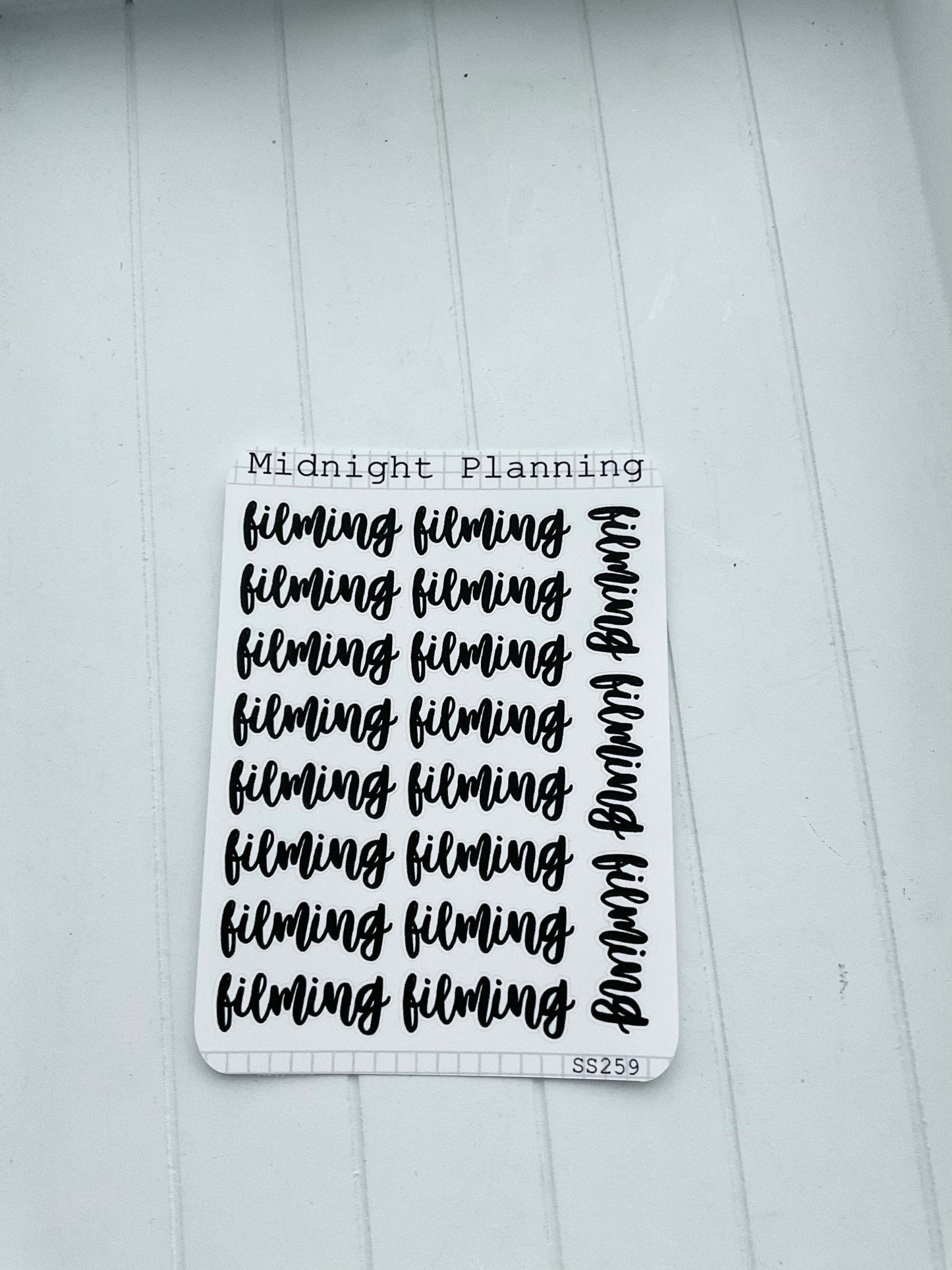 Filming, Script Allocators and Titles That Are Functional and Handmade Planner Sticker Sheets