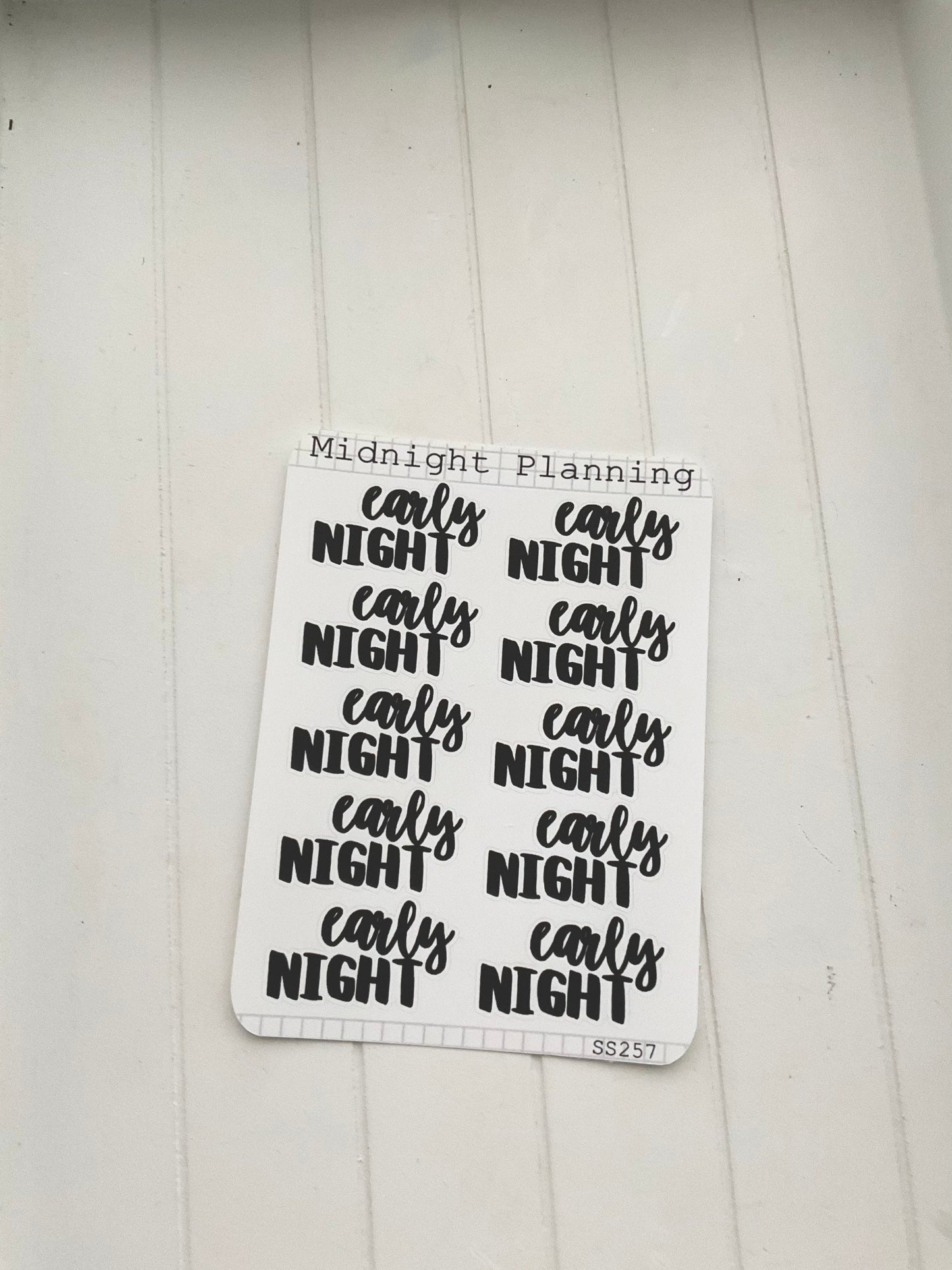 Early Night, Script Allocators and Titles That Are Functional and Handmade Planner Sticker Sheets