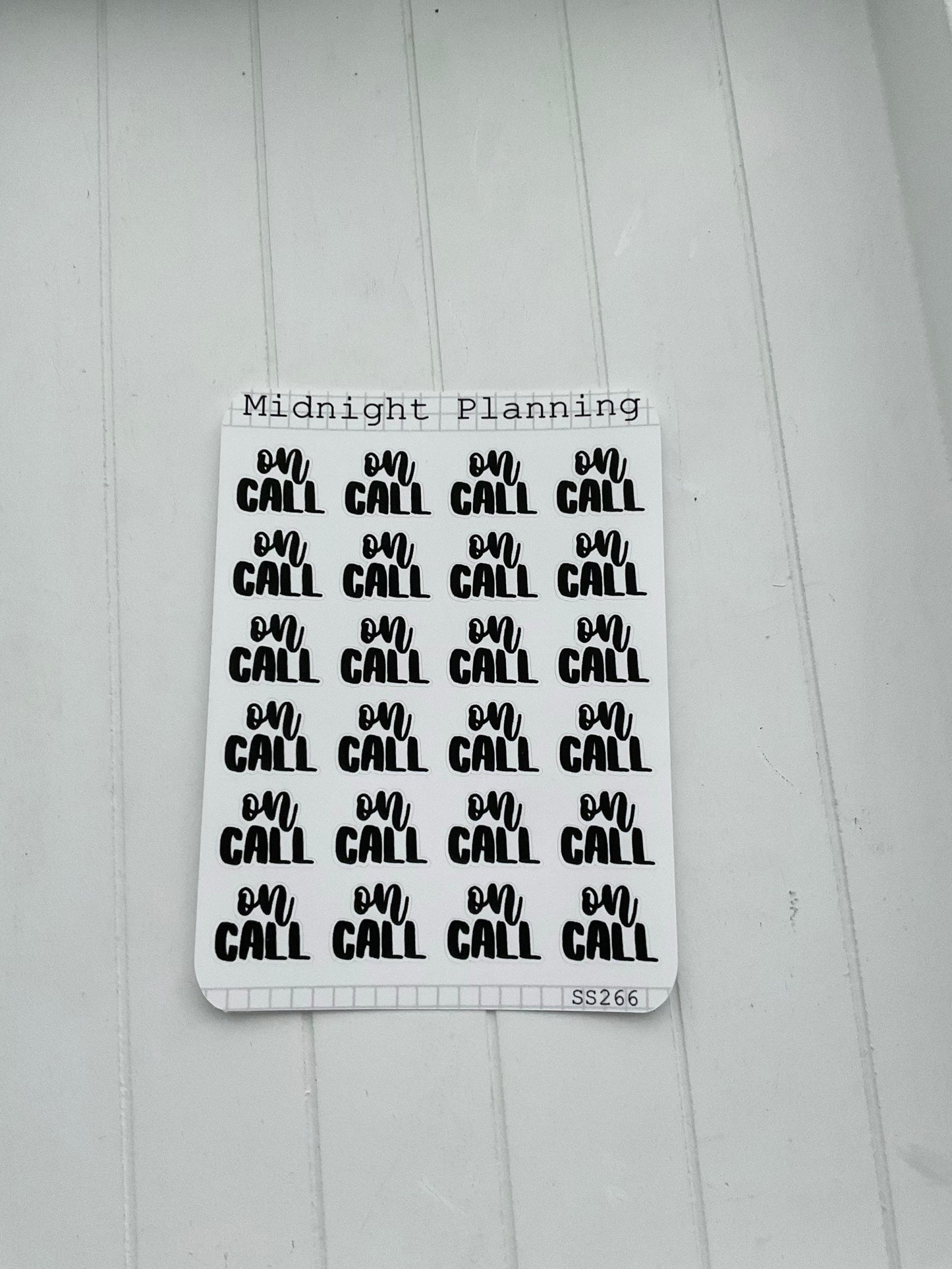 On Call, Script Allocators and Titles That Are Functional and Handmade Planner Sticker Sheets