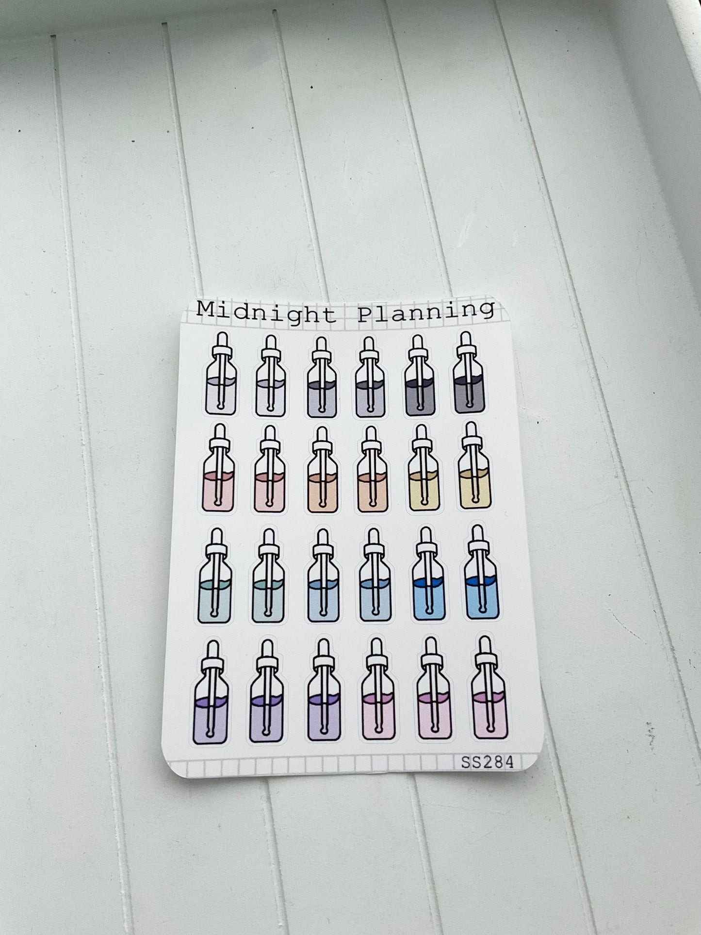 Serum Facial Routine Stickers, That Are Functional and Handmade Planner Sticker Sheets