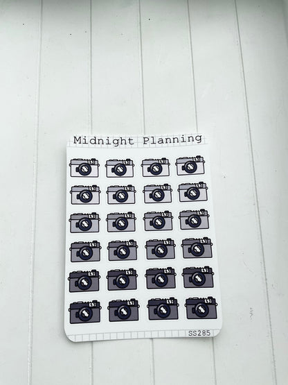 Camera Stickers, Functional and Handmade Sticker Sheets