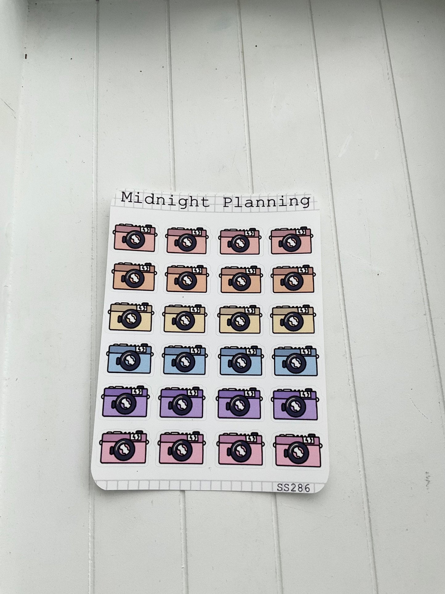 Camera Stickers, Functional and Handmade Sticker Sheets