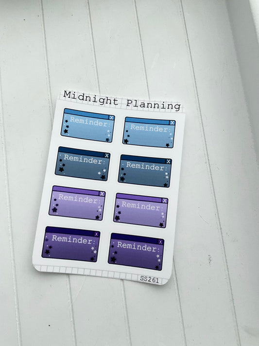 Reminder Stickers, Functional and  Handmade Sticker Sheets