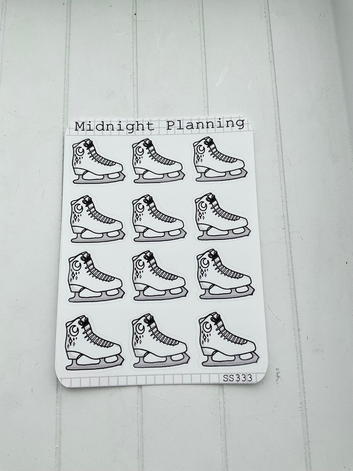 Ice skates, Skating Stickers, That Are Functional and Handmade Planner Sticker Sheets