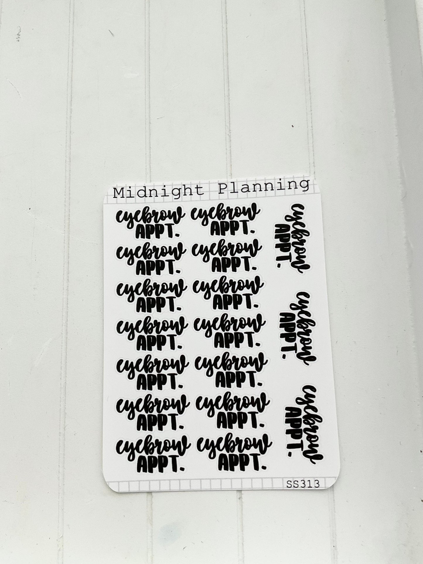 Eyebrow Appointment, Script Allocators and Titles That Are Functional and Handmade Planner Sticker Sheets