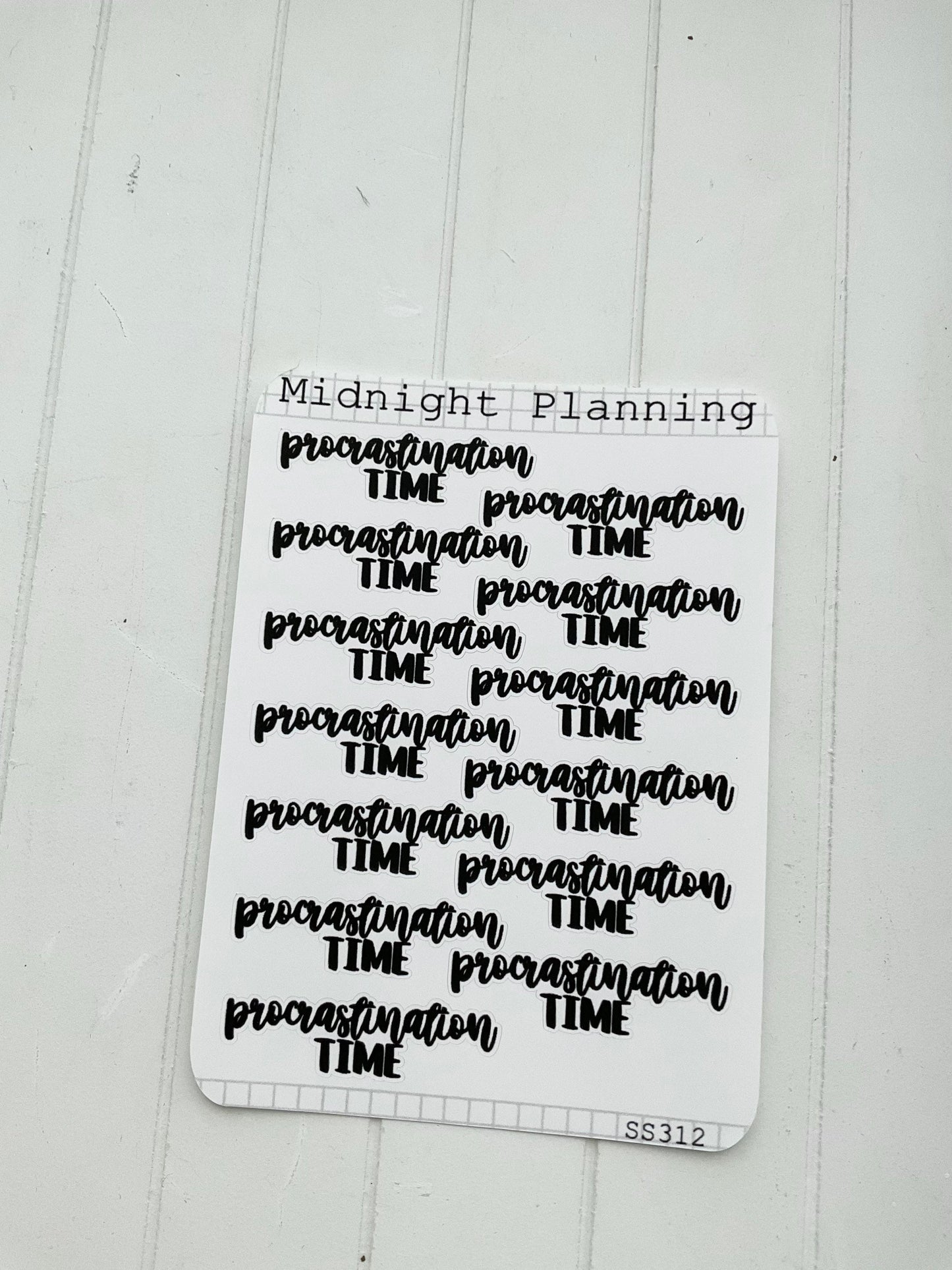 Procrastination Time, Script Allocators and Titles That Are Functional and Handmade Planner Sticker Sheets