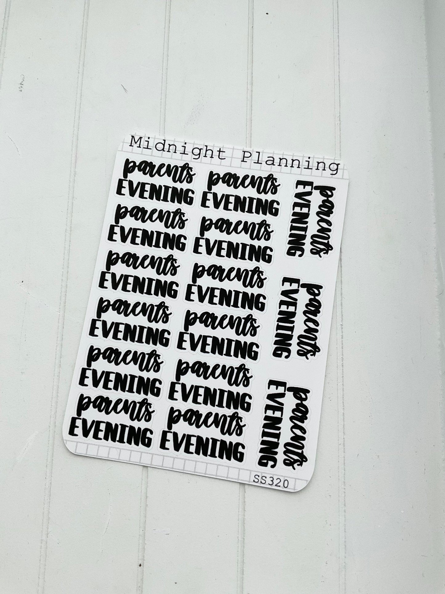 Parents Evening, Script Allocators and Titles That Are Functional and Handmade Planner Sticker Sheets