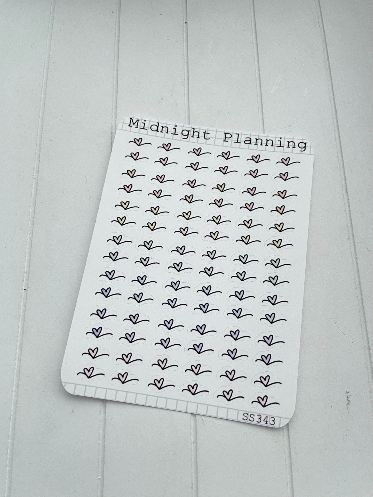 Heart Scribble Bullet Point, Functional and Handmade Planner Sticker Sheets