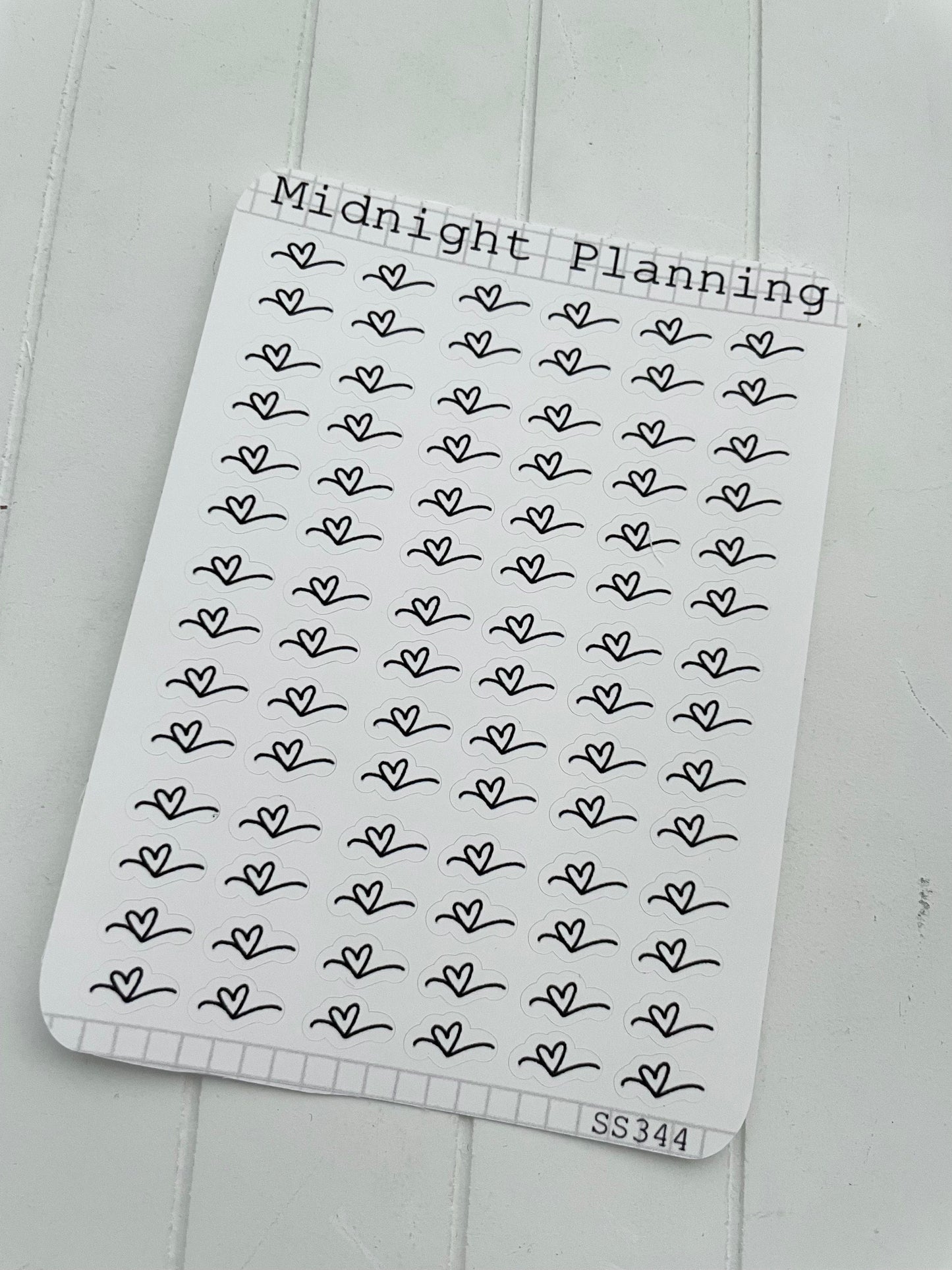 Heart Scribble Bullet Point, Functional and Handmade Planner Sticker Sheets
