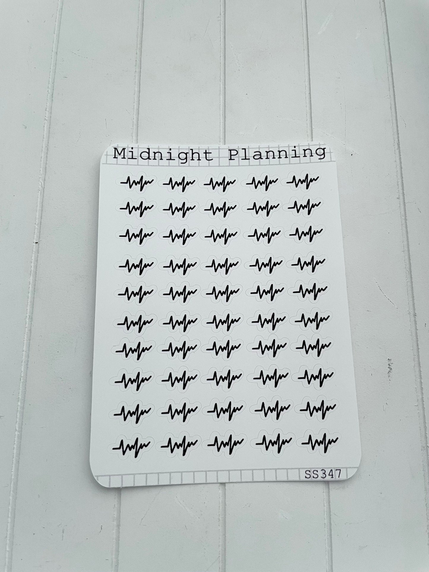 Heart Beat Inspired Bullet Point, Functional and Handmade Planner Sticker Sheets