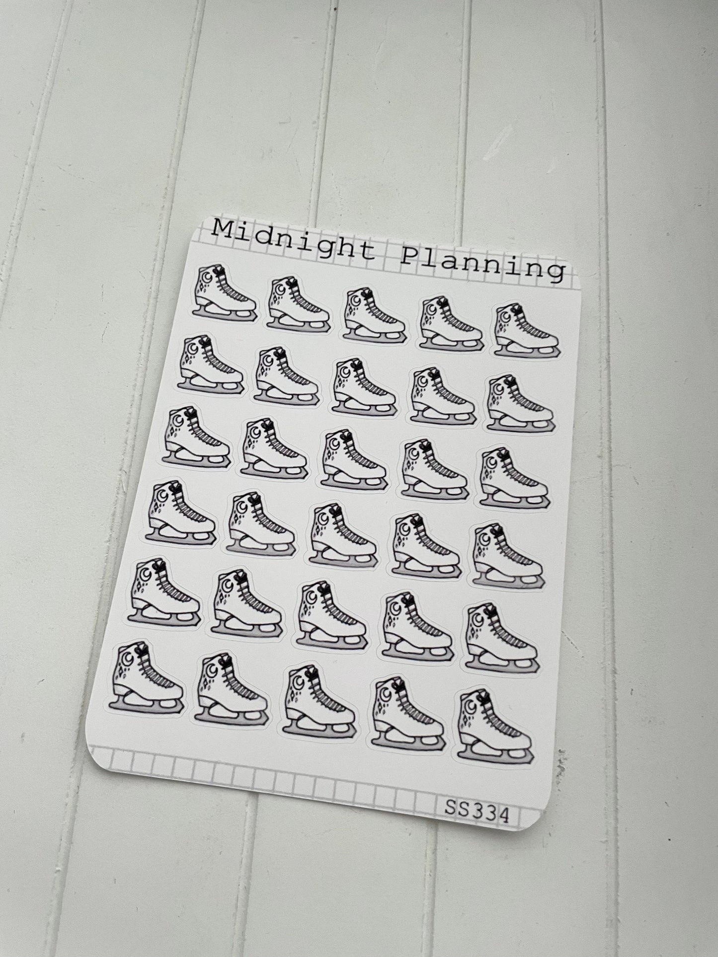 Ice skates, Skating Stickers, That Are Functional and Handmade Planner Sticker Sheets