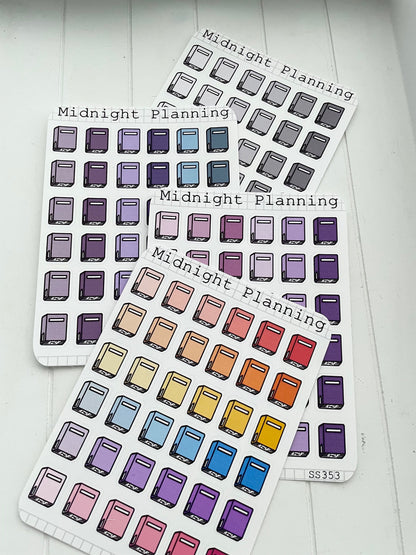 Library Book Inspired Stickers, Functional and Handmade Stickers