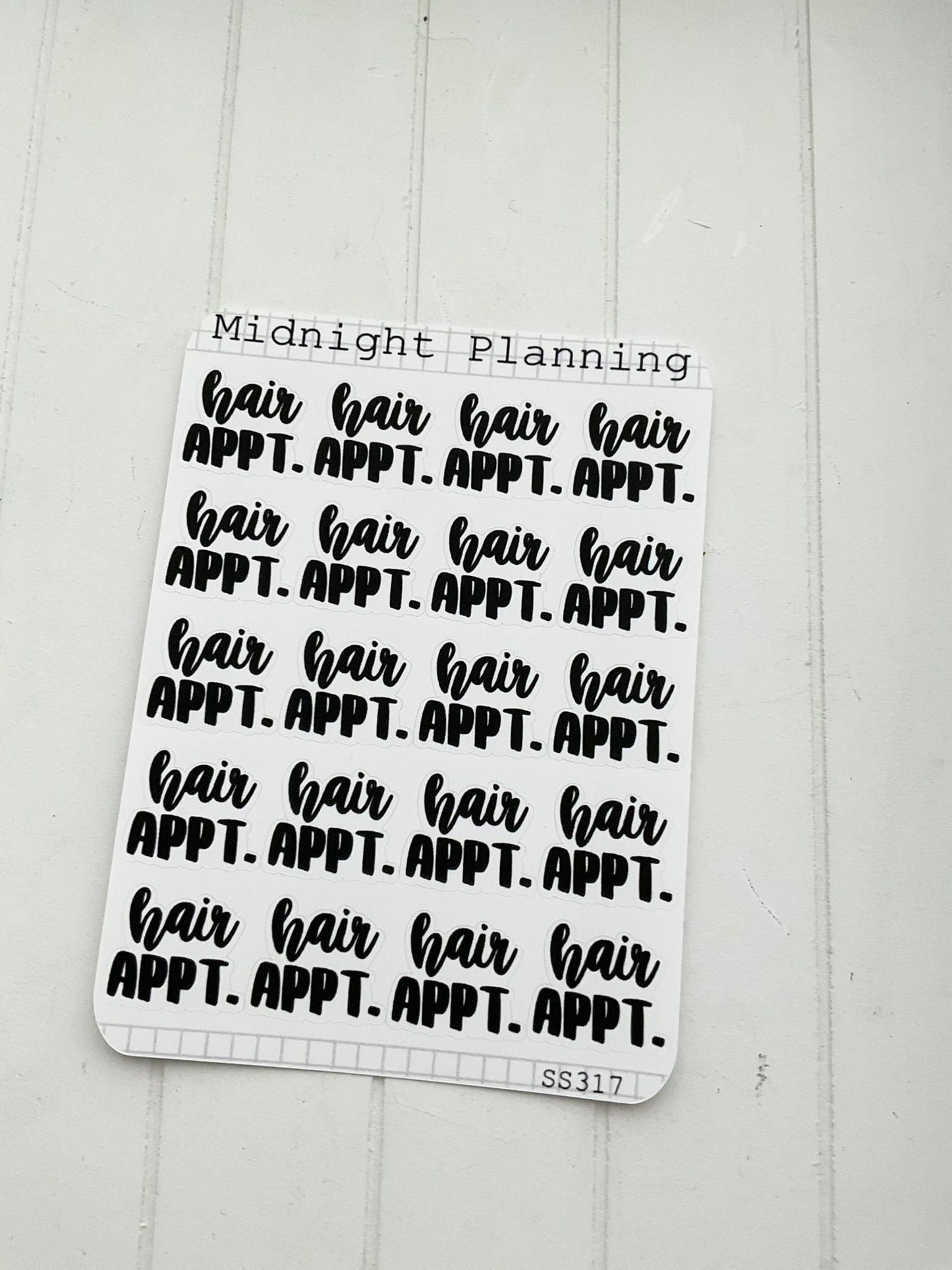 Hair Appointment, Script Allocators and Titles That Are Functional and Handmade Planner Sticker Sheets