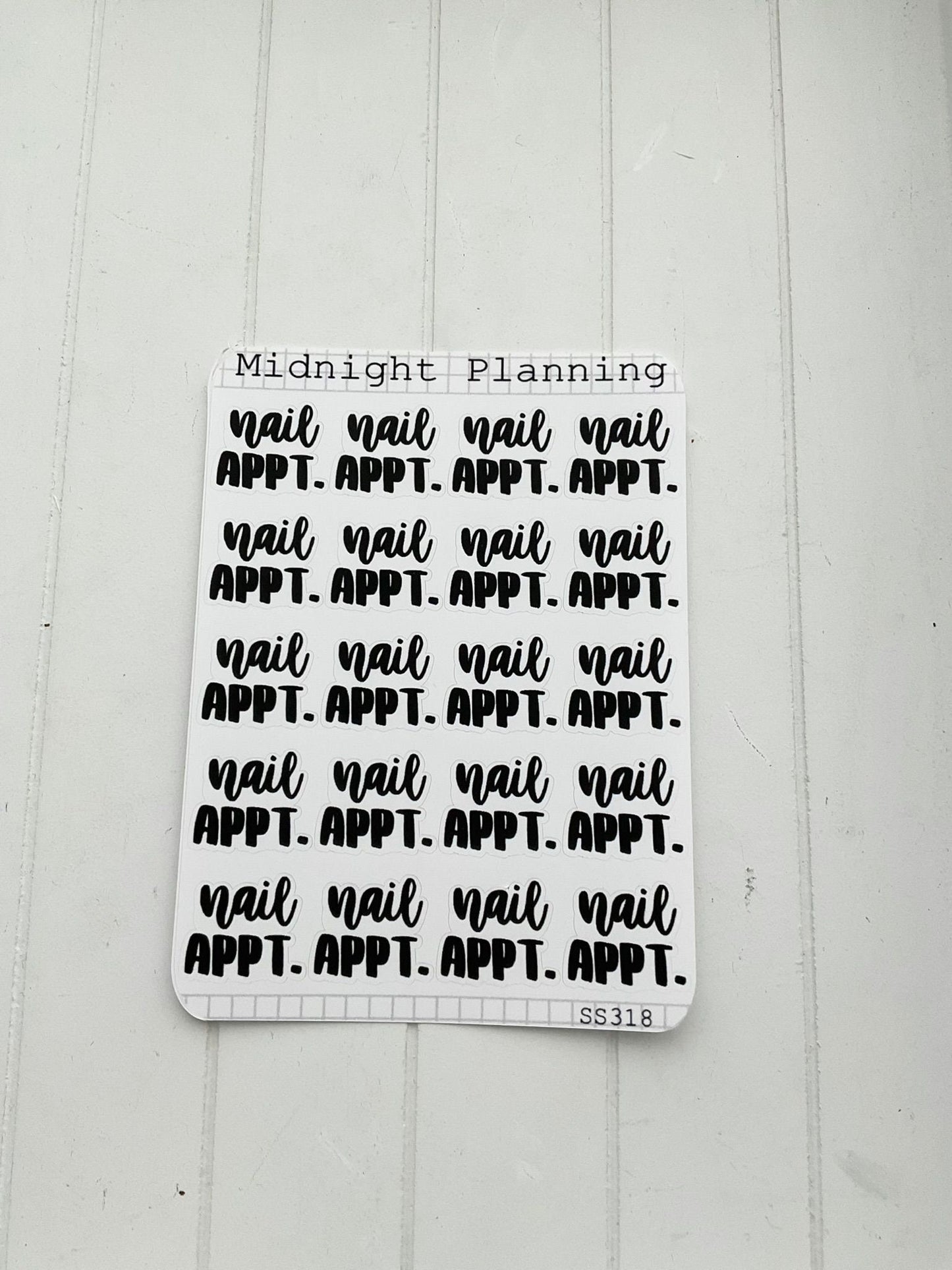 Nail Appointment, Script Allocators and Titles That Are Functional and Handmade Planner Sticker Sheets