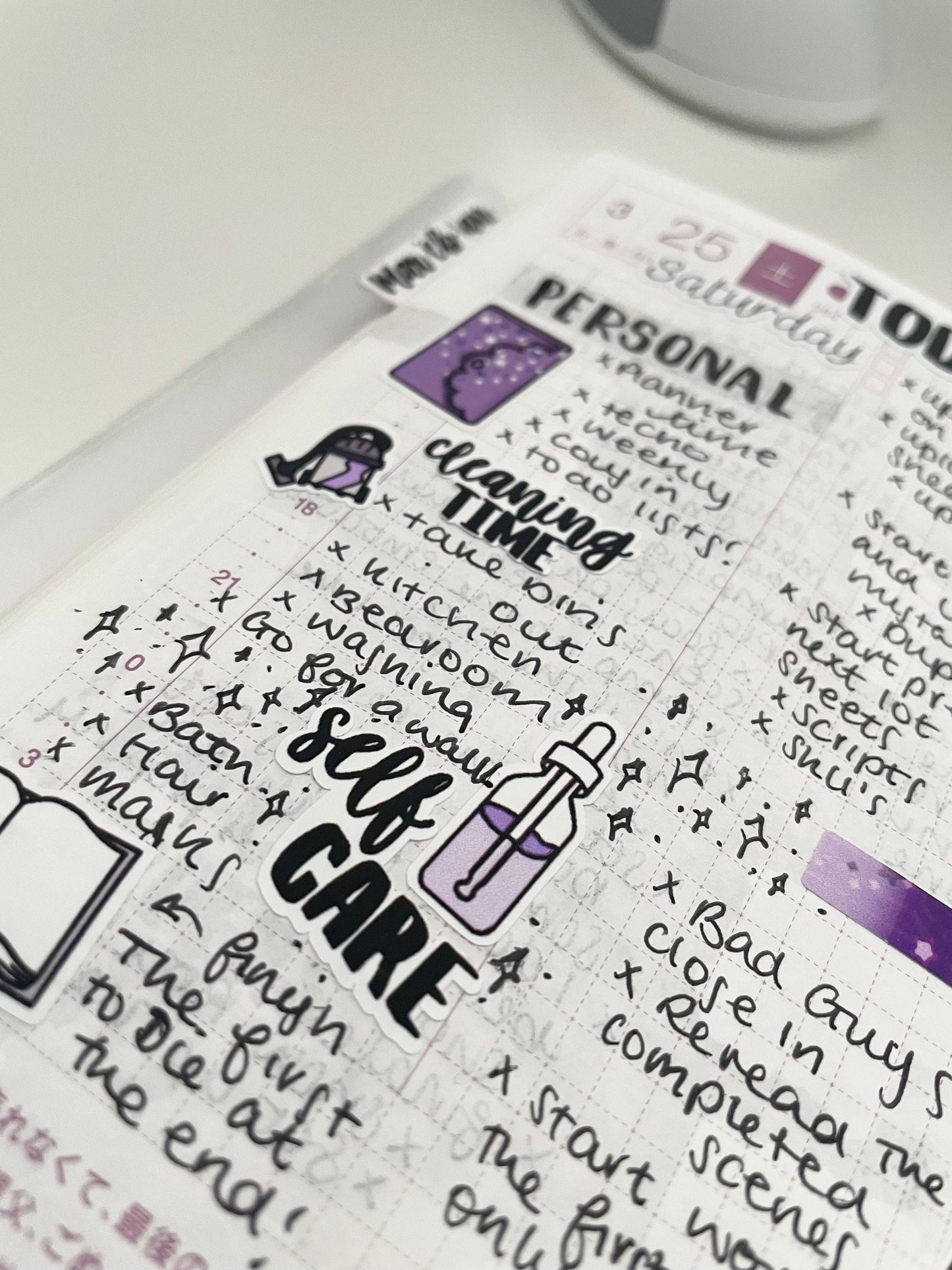 Serum Facial Routine Stickers, That Are Functional and Handmade Planner Sticker Sheets