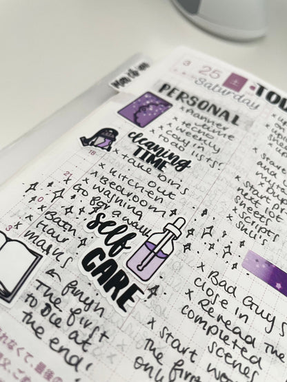 Serum Facial Routine Stickers, That Are Functional and Handmade Planner Sticker Sheets
