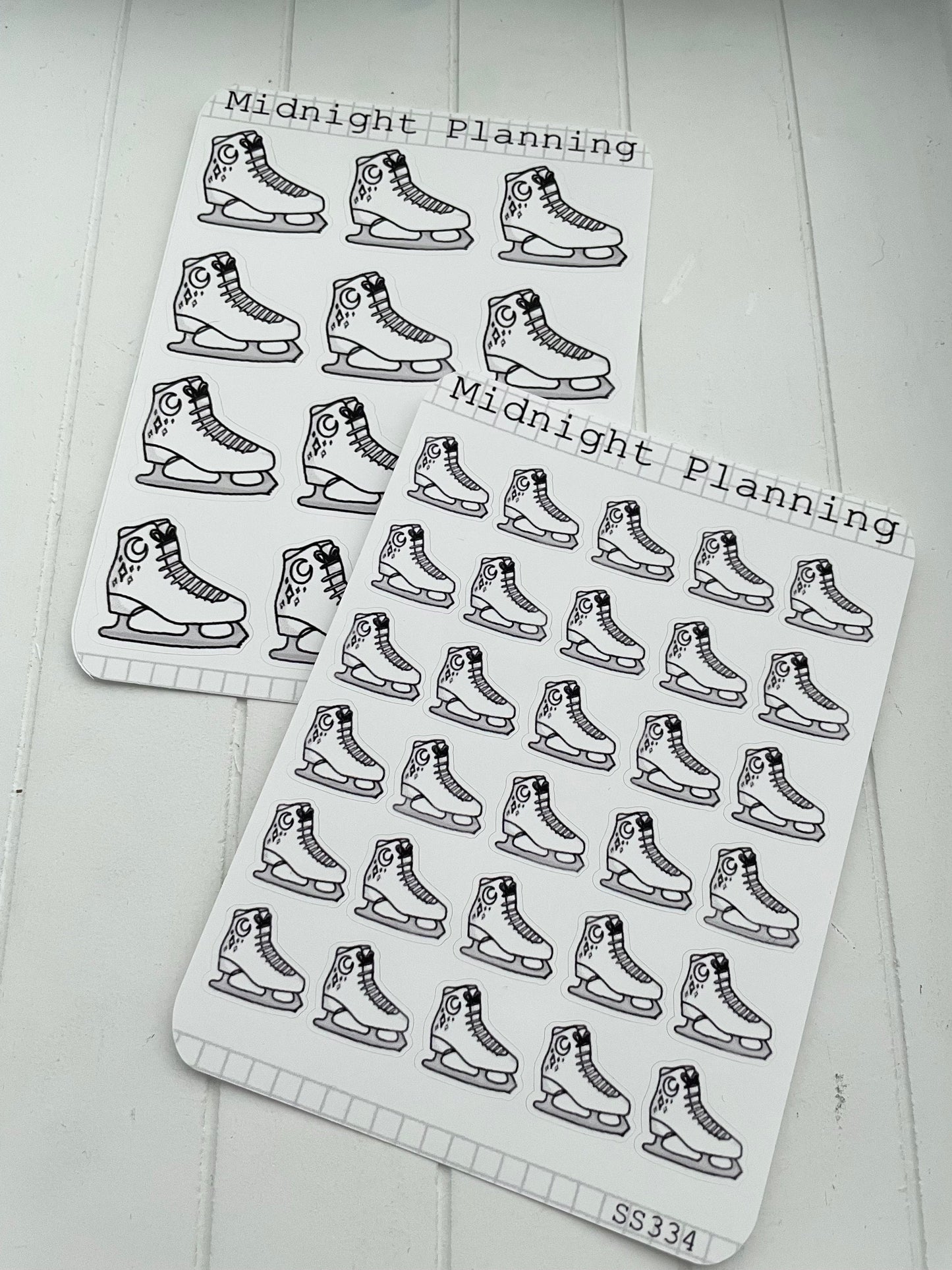 Ice skates, Skating Stickers, That Are Functional and Handmade Planner Sticker Sheets