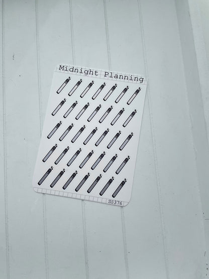 Vape, Functional and Handmade Planner Sticker Sheets