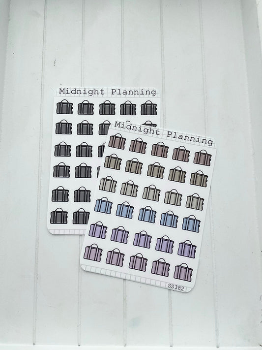 Tote Bag, Handbag, Purse, Functional and Handmade Planner Sticker Sheets