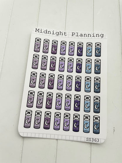 Water Bottle Stickers, Functional and Handmade Planner Sticker Sheets
