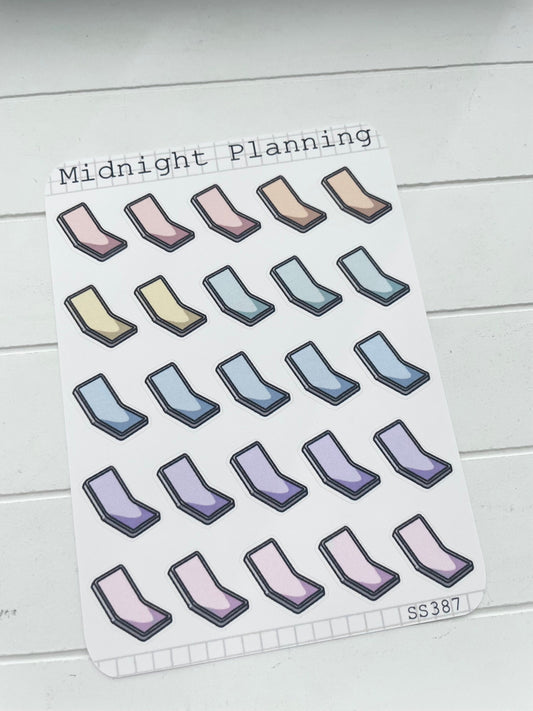 Flip Phone, Functional and Handmade Planner Sticker Sheets