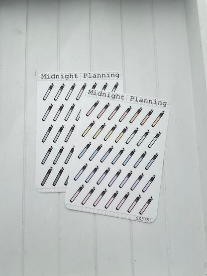 Vape, Functional and Handmade Planner Sticker Sheets