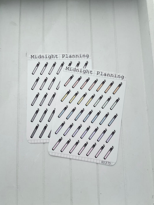 Vape, Functional and Handmade Planner Sticker Sheets
